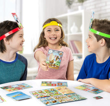 Load image into Gallery viewer, Spin Master Games HedBanz Jr. Family Board Game for Kids Age 5 And Up, Multicolor (6040499)