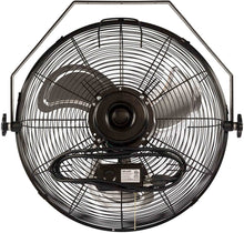 Load image into Gallery viewer, NewAir, WindPro18W, Wall Mounted 18 Inch High-Velocity Industrial Shop Fan with 3 Speed Settings, 3000 CFM,Black