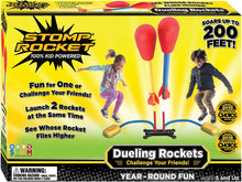 Load image into Gallery viewer, The Original Stomp Rocket Dueling Rockets, 4 Rockets and Rocket Launcher - Outdoor Rocket Toy Gift for Boys and Girls Ages 6 Years and Up - Great for Outdoor Play with friends in the backyard &amp; parks