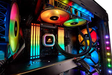 Load image into Gallery viewer, Corsair H100i RGB PLATINUM AIO Liquid CPU Cooler,240mm,Dual ML120 PRO RGB PWM Fans,Intel 115x/2066,AMD AM4/TR4