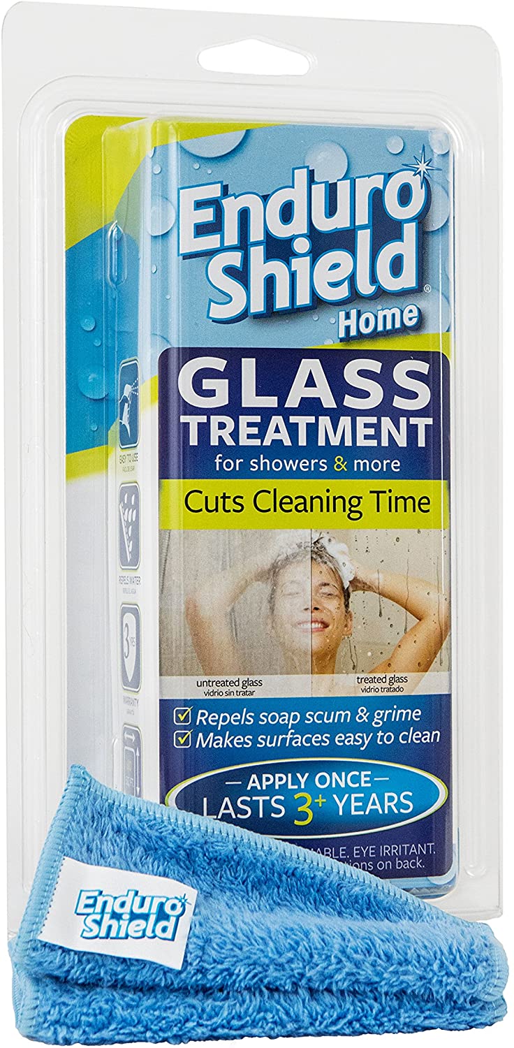 EnduroShield Home Shower Treatment Kit, Single Application Protects & Makes Glass Easier to Clean for 3 Years.