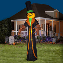 Load image into Gallery viewer, Halloween Airblown Inflatable Flashing Pumpkin Scrooge 12FT Tall by Gemmy Industries