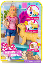 Load image into Gallery viewer, Barbie Newborn Pups Doll and Pets