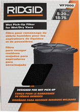 Load image into Gallery viewer, Ridgid VF7000 Genuine Replacement Foam Wet Application Only Vac Filter for Ridgid 5-20 Gallon Wet/Dry Vacuums