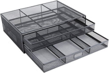 Load image into Gallery viewer, Mind Reader MESHMONSTA-PNK Metal Mesh Desk Drawer, Desktop Monitor Stand Organizer