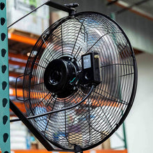 Load image into Gallery viewer, NewAir, WindPro18W, Wall Mounted 18 Inch High-Velocity Industrial Shop Fan with 3 Speed Settings, 3000 CFM,Black