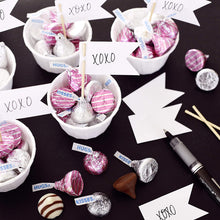 Load image into Gallery viewer, HERSHEY&#39;S HUGS &amp; KISSES Milk Chocolate and White Creme Assortment Candy, Valentine&#39;s Day, 25 OZ Variety Bag