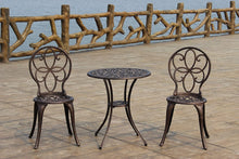 Load image into Gallery viewer, Patio Sense 61490 3 Piece Aluminum Bistro Set, Antique Bronze