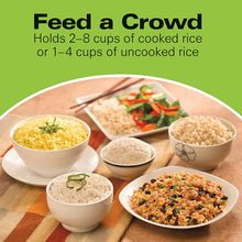 Load image into Gallery viewer, Hamilton Beach Mini Rice Cooker &amp; Food Steamer, 8 Cups Cooked (4 Uncooked), With Steam &amp; Rinse Basket, White (37508)