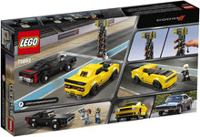 Load image into Gallery viewer, LEGO Speed Champions 2018 Dodge Challenger SRT Demon and 1970 Dodge Charger R/T 75893 Building Kit (478 Pieces)
