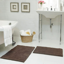 Load image into Gallery viewer, Resort Collection Plush Shag Chenille 21 x 34" Bath Mat, Mocha