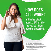 Load image into Gallery viewer, alli Diet Weight Loss Supplement Pills, Orlistat 60mg Capsules Starter Pack, Non prescription weight loss aid, 60 count