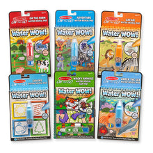 Load image into Gallery viewer, Melissa &amp; Doug On The Go Water Wow! Activity Pad 6-Pack, Farm, Safari, Adventure, Colors &amp; Shapes, Wacky Animals, Under The Sea (Reusable Water-Reveal Coloring Books)