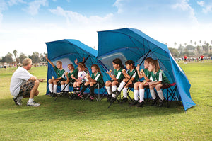 Sport-Brella Super-Brella SPF 50+ Sun and Rain Canopy Umbrella for Beach and Sports Events (8-Foot, Blue)