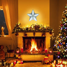 Load image into Gallery viewer, Alpine Corporation CFY108 Christmas 3D Hanging Star Ornament Decoration with LED Lights Festive Holiday Décor, 19-Inch Tall, White
