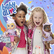 Load image into Gallery viewer, Baby Alive Tinycorns Doll, Unicorn, Accessories, Drinks, Wets, Blonde Hair Toy for Kids Ages 3 Years and Up