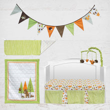 Load image into Gallery viewer, Pam Grace Creations 6 Piece Charming Forest Animals Crib Bedding Set