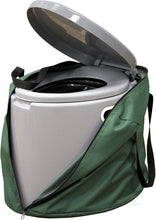 Load image into Gallery viewer, PLAYBERG Portable Travel Toilet for Camping and Hiking (Toilet with Case), Gray, 17" W x 16" D x 14" H