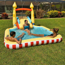 Load image into Gallery viewer, Member's Mark Inflatable Pool &amp; Slide with Sprinkler Arch Over 5 ft Tall (Sand Castte)