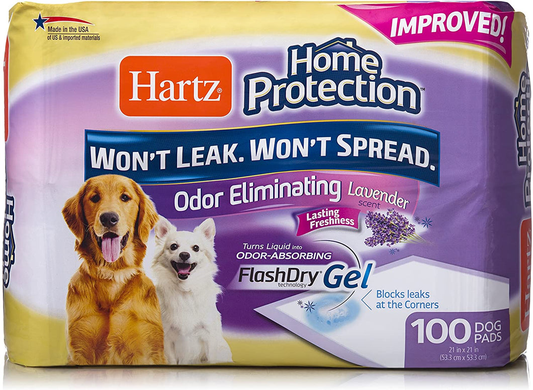 Hartz Home Protection Unscented Odor Eliminating Gel Dog Pads, 21