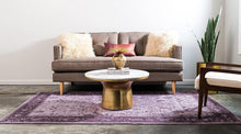 Load image into Gallery viewer, Unique Loom La Jolla Collection Tone-on-Tone Traditional Purple Area Rug (7' 0 x 10' 0)