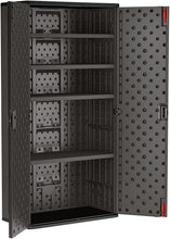 Load image into Gallery viewer, Suncast Commercial Blow Molded Mega Tall Cabinet in 4 Shelf, Black