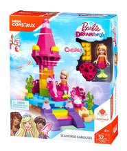 Load image into Gallery viewer, Mega Construx Barbie Dreamtopia Seahorse Carousel &amp; Mermaid Chelsea Action Figure