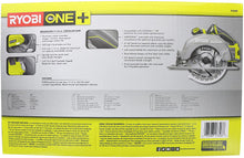 Load image into Gallery viewer, Ryobi P508 One+ 18V Lithium Ion Cordless Brushless 7 1/4 3,800 RPM Circular Saw w/ Included Blade (Battery Not Included, Power Tool Only)