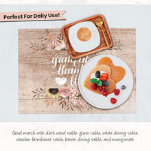 Load image into Gallery viewer, Blissful Living Set of 4 Placemats, Stain Resistant - Decorate Your Kitchen Table with Our Beautiful Rectangle pad placemat