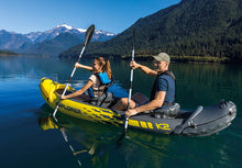 Load image into Gallery viewer, Intex Explorer K2 Kayak, 2-Person Inflatable Kayak Set with Aluminum Oars and High Output Air Pump