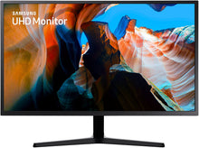 Load image into Gallery viewer, Samsung 32 inch UJ59 4k monitor (LU32J590UQNXZA) - UHD, 3840 x 2160p, 60hz, 4ms, Dual monitor, laptop monitor, monitor stand / riser / mount compliant, AMD FreeSync, Gaming, HDMI, DP, Black
