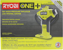 Load image into Gallery viewer, Ryobi Portable Power Inflator for Tires [NEW DIGITAL GAUGE] [18-Volt] [Cordless] [ONE+ Battery system] [P737D] (Battery Not Included, Power Tool Only)