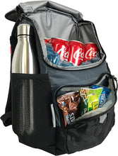 Load image into Gallery viewer, Ozark Trail 24-Can Thermal Insulated Cooler Backpack, Black/Gray