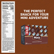 Load image into Gallery viewer, CLIF BARS - Mini Energy Bar - Chocolate Brownie - Made with Organic Oats - Plant Based Food - Vegetarian - Kosher (0.99 Ounce Snack Bar, 20 Count)