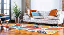 Load image into Gallery viewer, Unique Loom Positano Collection Coastal Modern Bright Colors Starfish Area Rug