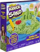 Load image into Gallery viewer, Kinetic Sand, Sandbox Playset with 1lb of Green and 3 Molds, for Ages 3 and Up