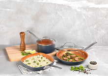 Load image into Gallery viewer, Gotham Steel Pots and Pans 10 Piece Cookware Set with Nonstick Ceramic Coating by Chef Daniel Green – Graphite, Fry, Stock Steamer Insert