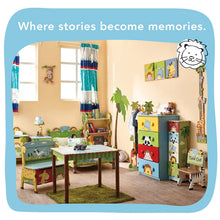 Load image into Gallery viewer, Fantasy Fields - Sunny Safari Wooden Kids Bookshelf with Hand Crafted Designs &amp; Toy Storage - Green