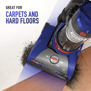 Hoover WindTunnel 2 Whole House Rewind Corded Bagless Upright Vacuum Cleaner with HEPA Media Filtration,UH71250, Blue