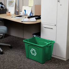 Load image into Gallery viewer, Stackable Recycling Box, 14 gal, Green