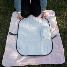 Load image into Gallery viewer, Portable Baby Diaper Clutch Changing Pad Station - Stain-resistant &amp; Waterproof with Wipeable Interior - Complete Travel System with Storage Pockets for Diapers &amp; Wipes
