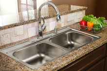 Load image into Gallery viewer, Kindred FDS703NB Double Bowl Topmount Sink, 33" x 22", Stainless Steel