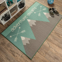 Load image into Gallery viewer, Your Zone Adventure Tufted Nylon Accent Rug, Teal, 3'3" x5'