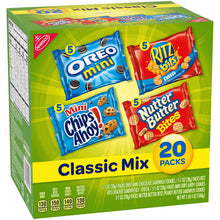 Load image into Gallery viewer, Nabisco Classic Mix Variety Pack, OREO Mini, CHIPS AHOY! Mini, Nutter Butter Bites, RITZ Bits Cheese, 20 - 1 oz Snack Packs