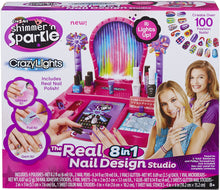 Load image into Gallery viewer, Cra-Z-Art Shimmer ‘N Sparkle Real Light Up 8-in-1 Nail Design Studio
