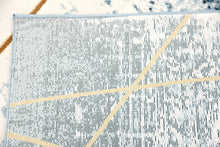 Load image into Gallery viewer, Unique Loom Chimera Collection Modern Abstract Rustic Dark Blue Runner Rug (3' x 10')