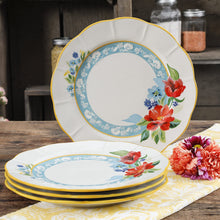 Load image into Gallery viewer, Pioneer Woman Dinner Plate 11" Spring Bouquet Set Of 4