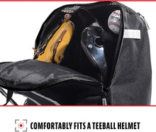 Load image into Gallery viewer, Franklin Sports MLB Batpack Bag - Youth Baseball, Softball and Teeball Bag - Equipment Bag For Sports - Bag Holds Bats (2) and Includes Fence Hook
