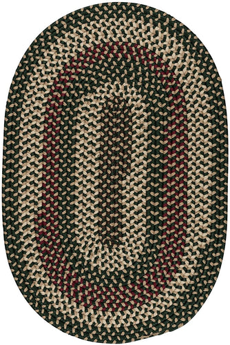 Brook Farm Colonial Mills Polypropylene Braided Rug, 5' x 8', BlackBerry-P