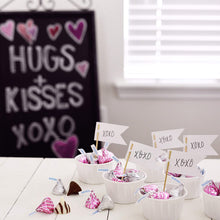 Load image into Gallery viewer, HERSHEY&#39;S HUGS &amp; KISSES Milk Chocolate and White Creme Assortment Candy, Valentine&#39;s Day, 25 OZ Variety Bag